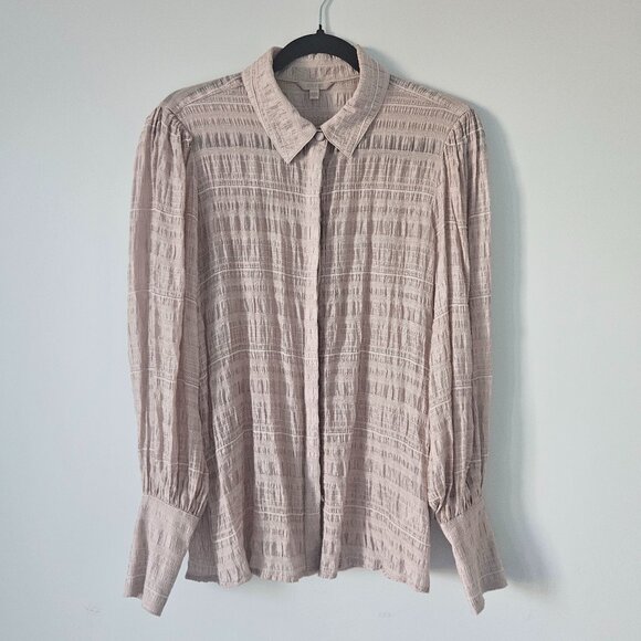 Guess textured balloon sleeve blouse - Picture 1 of 5